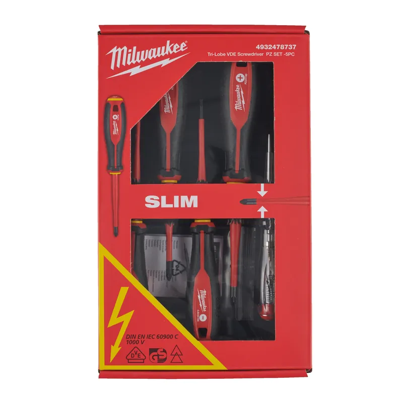 Milwaukee Tri-Lobe VDE Schroevendraaierset - 5-delig - Direct kopen