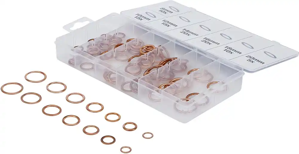 BGS-9313 Gevulde koper ringen Ø 6 – 20 mm 95-delig - Superprijs