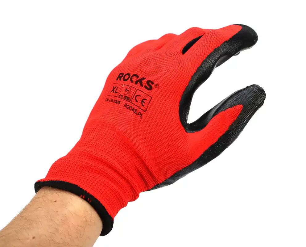 ROOKS Werkhandschoen Polyester/Nitril L 5 paar | Bestel nu