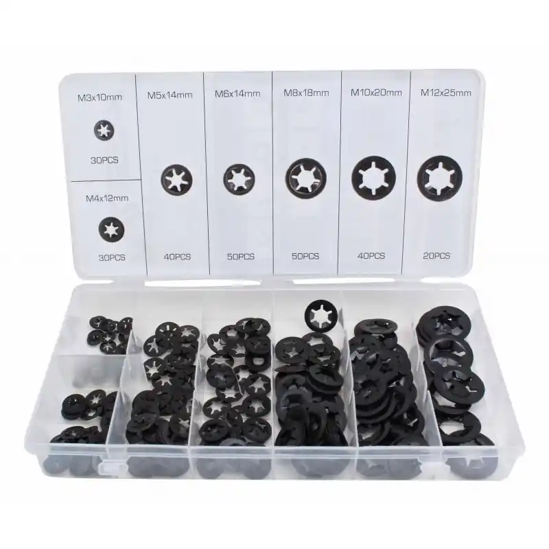 ASTA A-TC540 Starlock borgringen set Veerkrachtige Asborging M3–M12 260 stuks | Premium