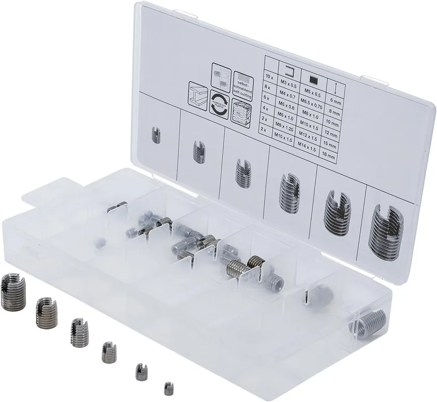 BGS-6845 Assortiment draadinzetstukken zelftappend 32-st. | Prijsverlaging