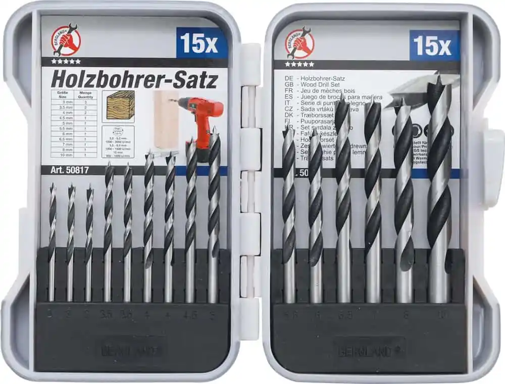 BGS 50817 Houtboren set 3 – 10mm 15-delig | Extra voordeel