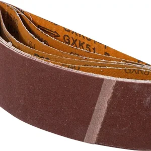 Actie - BGS 80822 Schuurband voor bandslijpmachine 75 x 533 mm K 40 – 60 – 80 – 120 – 240 5-delig