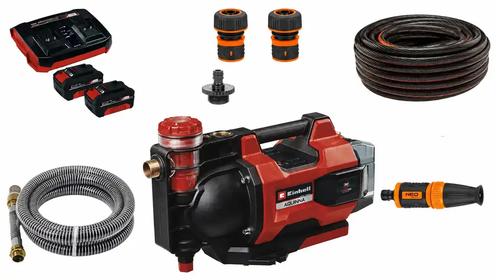 Populair bij klanten | Einhell AQUINNA, de Luxe Accu Tuinpomp SET 36V Automatic