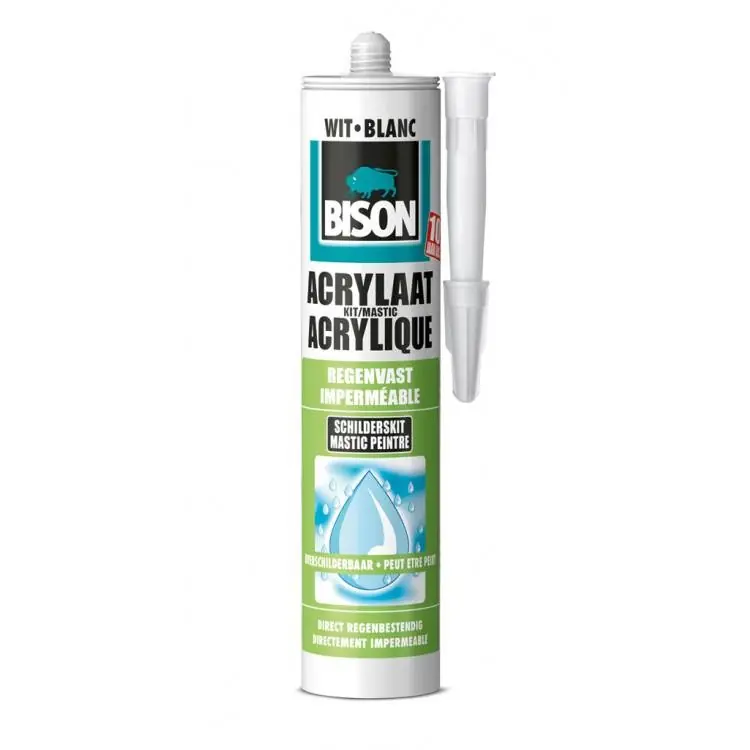 Topprijs - Bison acrylaatkit - direct regenbestendig