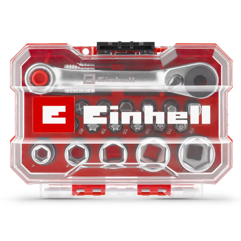 Bespaar meer | Einhell Dop & Bitsetset 21-Delig XS-Case