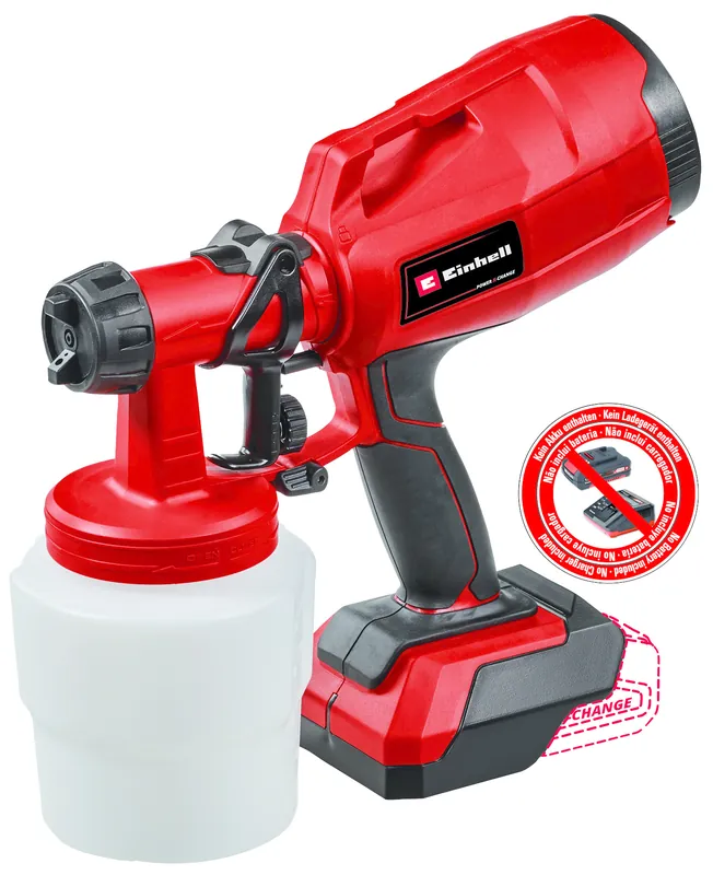 Net binnen | Einhell TC-SY 18/60 Li-Solo Verfspuitsysteem