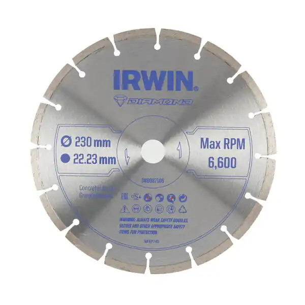 Extra voordeel - IRWIN Pro Performance diamantzaagblad 230mm voor haakse slijper, steen,