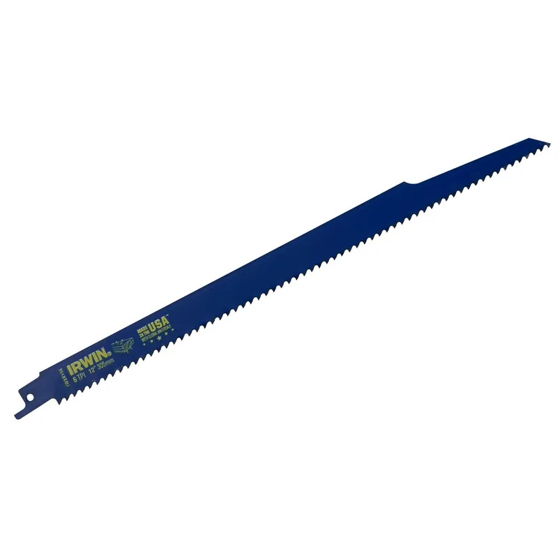 Actieprijs | IRWIN Reciprozaagblad 300mm 6TPI, 5x zagen van hout met spijkers
