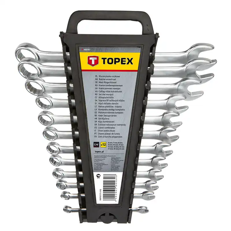 TOPEX Ring/steeksleutelset 6-22mm | Nieuwe release