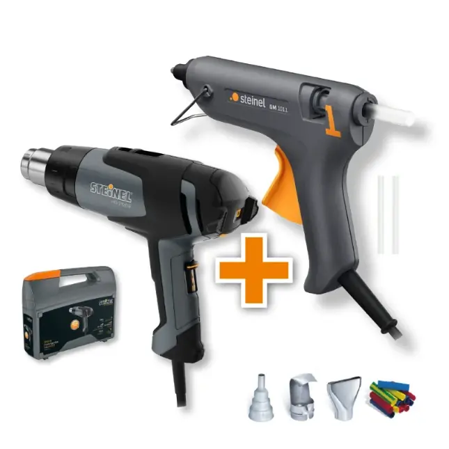 Veilig winkelen | Steinel Actieset HG 2120 E & GlueMatic 1011 - in koffer