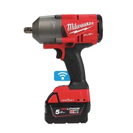 Bestelbaar | M18 FUEL™ slagmoersleutel 1/2″ high trq ONE-KEY™ met verende borgpen, 2 x 5,0 Ah