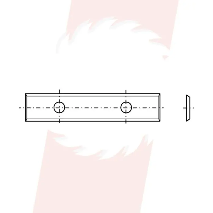 Superprijs | Wisselmes 49.5x9x1.5 Z=2 35°