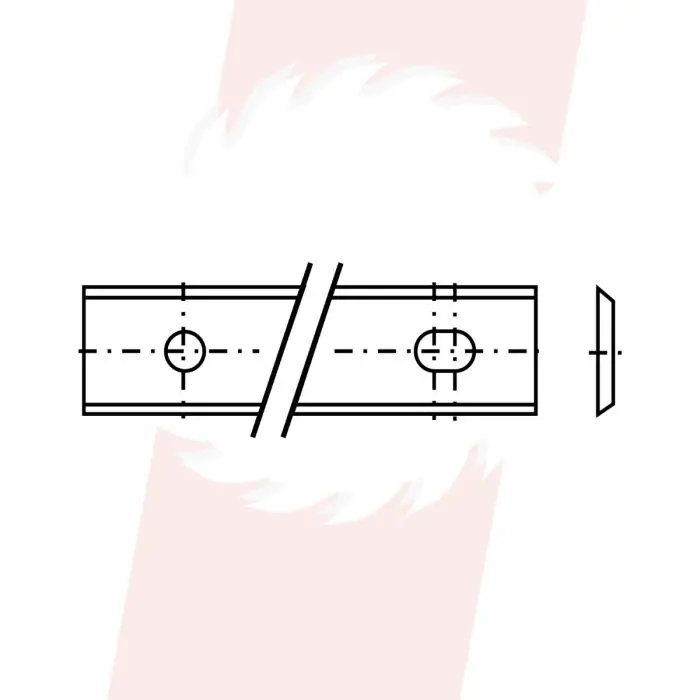 Wisselmes 80x13x2,2 mm35° Z=2 | Aanrader