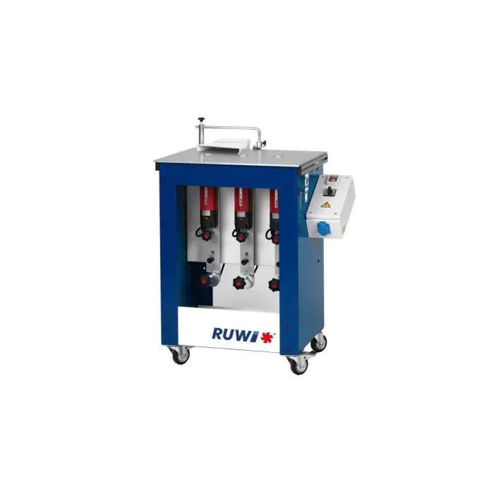 RUWI Type M basis 3 Onderfreesmachine met 3 aandrijvingen, tafel 640 x 500 met transportwielen - Alleen deze week