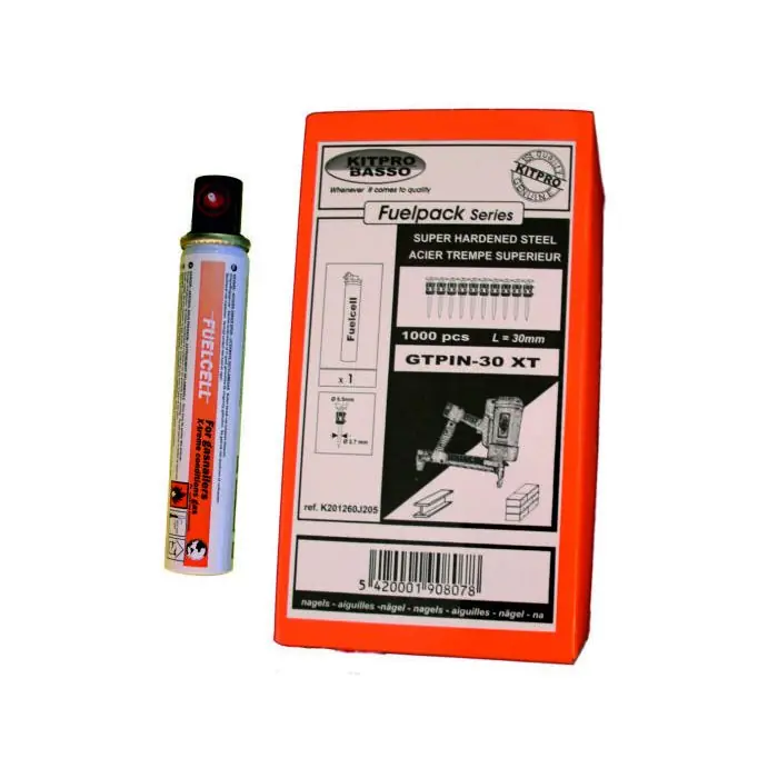 Online bestelbaar | Kitpro Stalen betonnagels Powers C3 met gas(68ml) 25mm