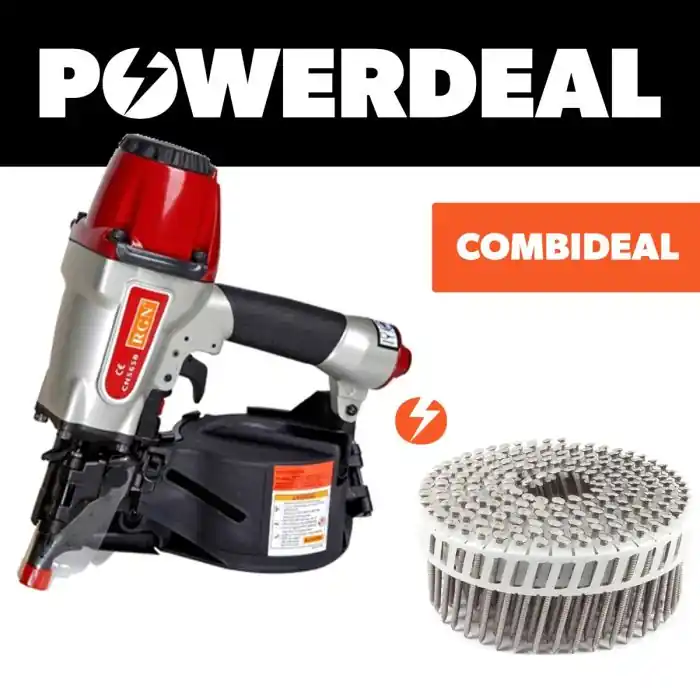 RGN CN565X multi coilnailer 32-65mm + RVS Coilnails 2.5x50 (1.200 stuks) | Superprijs