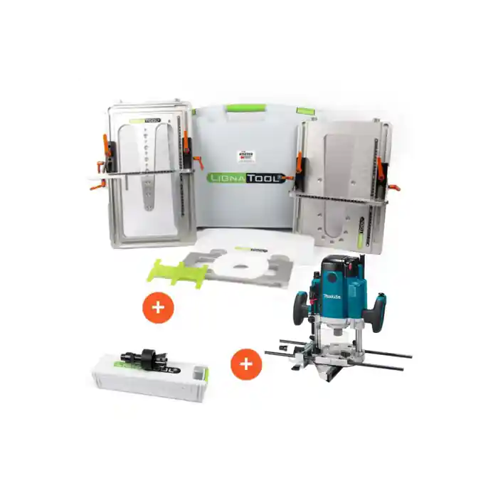 Lignatool zwaluwstaartfreesmal LT080(PR) Profipakket + Zwaluwstaart wisselmesfrees 15° + Makita - PR2302FC04 | Deal