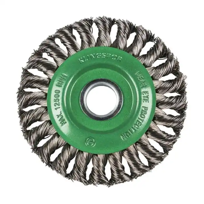 Klingspor - BR 600 Z - Borstelwiel - 178 mm - getordeerd RVS draad | Zeer goed beoordeeld