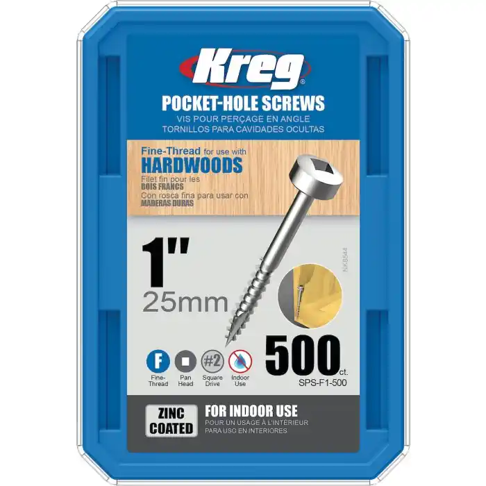 Kreg Pocket-Hole Schroeven 25 mm verzinkt (500 st.) - Prijsverlaging