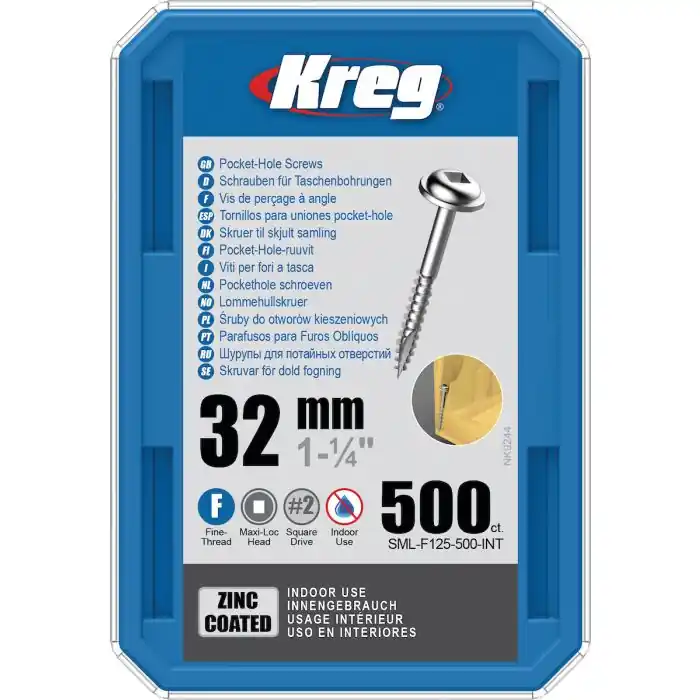 Kreg Pocket-Hole Schroeven 32mm verzinkt (500 st.) | Hoge kwaliteit