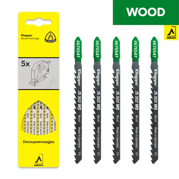 Alleen deze week | Klingspor - Decoupeerzaagbladen voor hout - JS 302 WQ - 130 mm