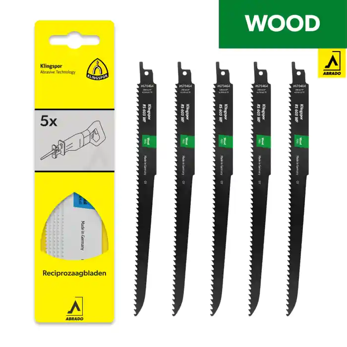 Dagdeal - Klingspor - Reciprozaagblad - RS 603 WF - 230 mm - Hout