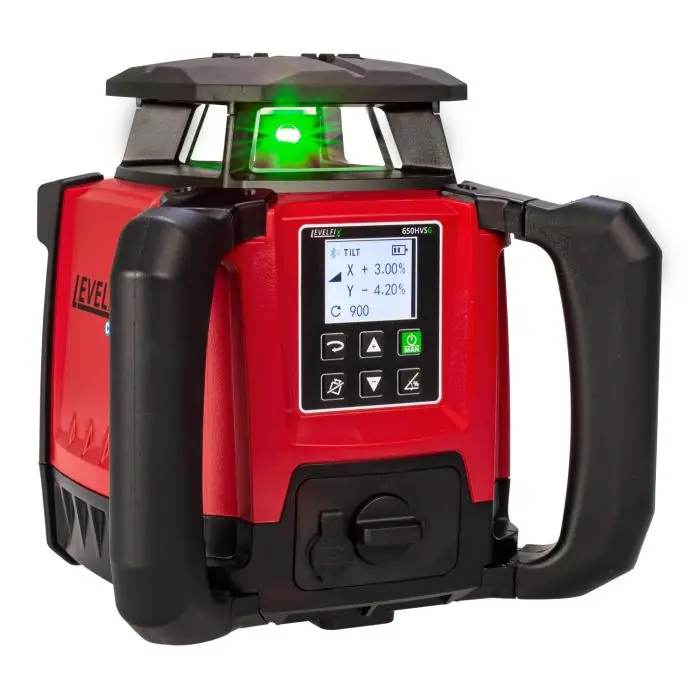 Bespaar nu | Levelfix - 650HVSG Bouwlaser - Volautomatische Rotatie laser met Digitaal Afschot - Groen