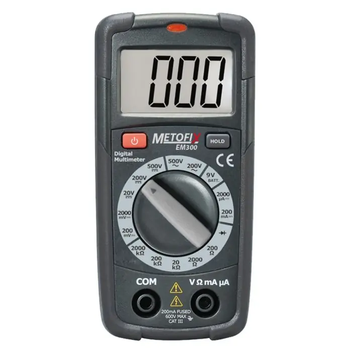 Net gelanceerd - Metofix - EM300 voltmeter - compacte digitale spanningsmeter