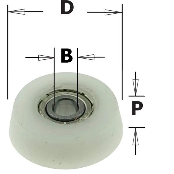 Aanbieding loopt bijna af | CMT - Delrin® conische kogellager - D=22 x 4,76 P=6,8