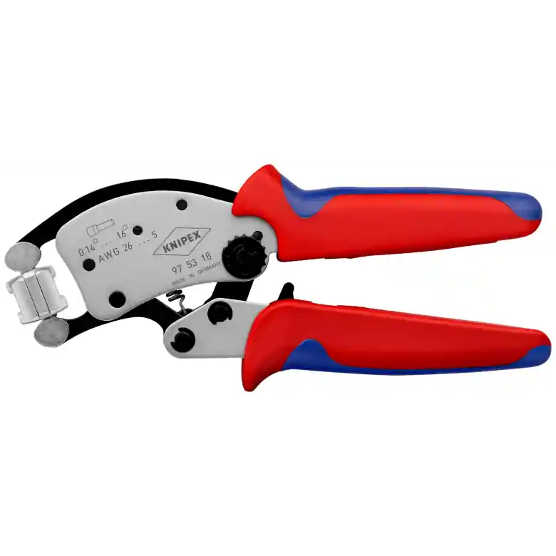 Beperkte voorraad - KNIPEX krimptang adereindhulzen vierkantpersing 0.14-16mm²