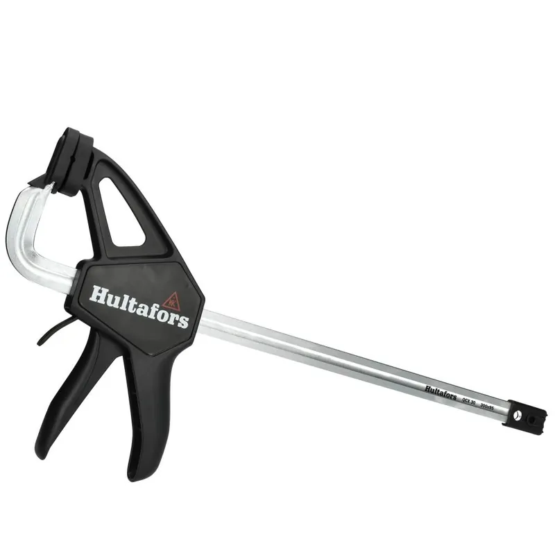 Eenvoudig retourneren - Hultafors eenhands lijmklem met snelspanner gesmeed QCX 30 zwart 300mm/95mm