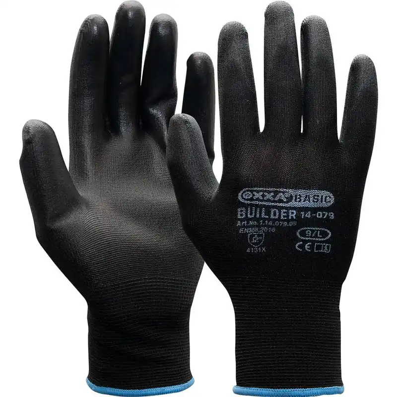 Bijna uitverkocht | OXXA Builder werkhandschoen polyester katoen 3/4 coating maat 9