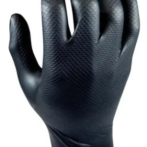 Snelle levering | OXXA X-Grippaz Pro 44-550 latex wegwerphandschoen nitril maat L zwart - doos 50 stuks