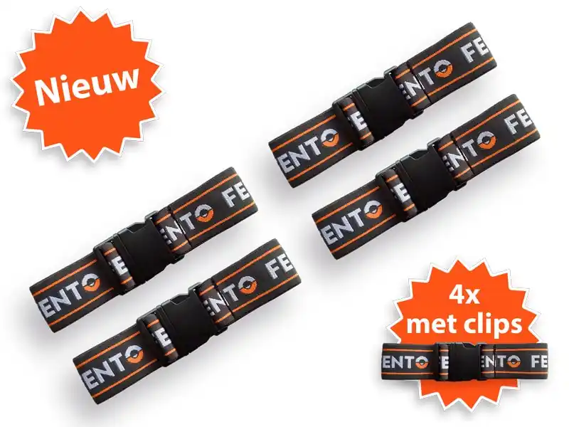 Fento 400 elastieken met clips - 4 stuks - Wees er snel bij