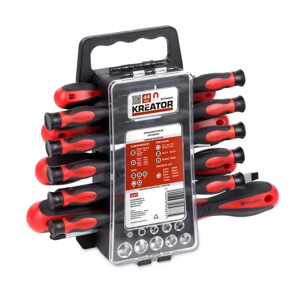 Alleen vandaag - Kreator schroevendraaierset multi SL/PH/TX inclusief doppenset 44-delig