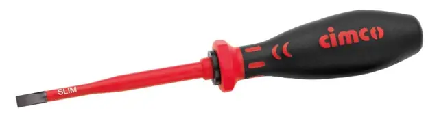 Cimco sleufschroevendraaier SLIM 1000V VDE 5.5x1.0mm 220mm | Scherpe prijs
