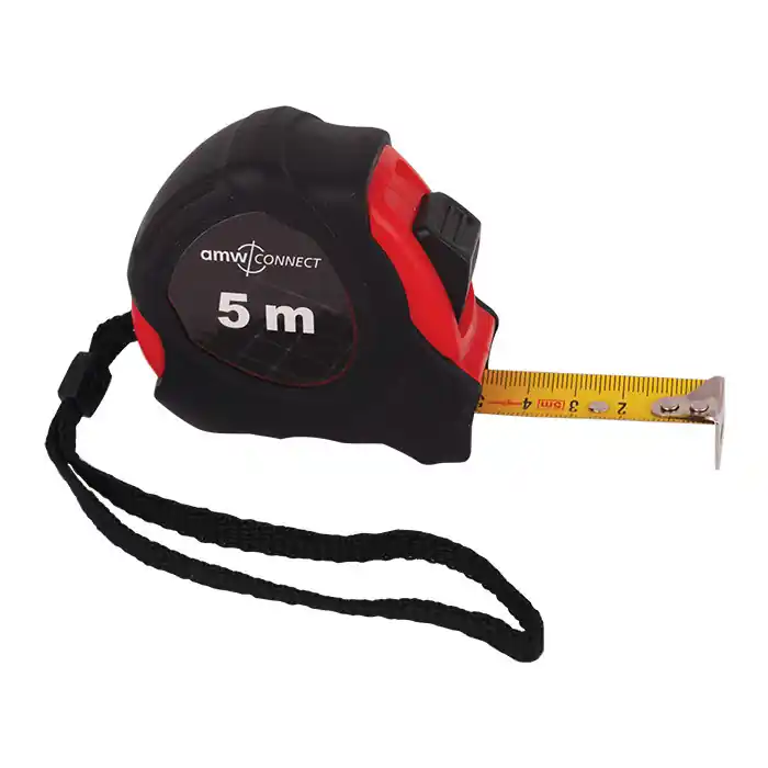 AMW rolbandmaat met rem 5m x 19mm | Makkelijk bestellen