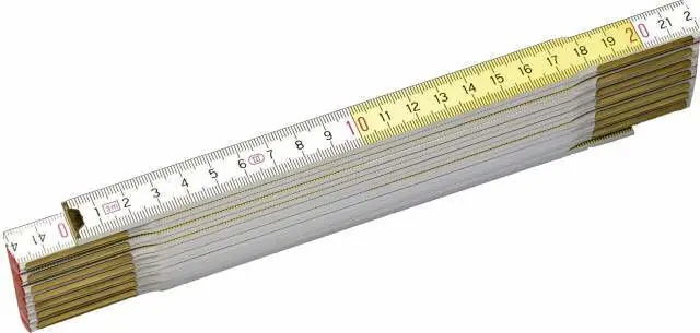 Stanley duimstok 2 meter hout geel wit - Voordelig