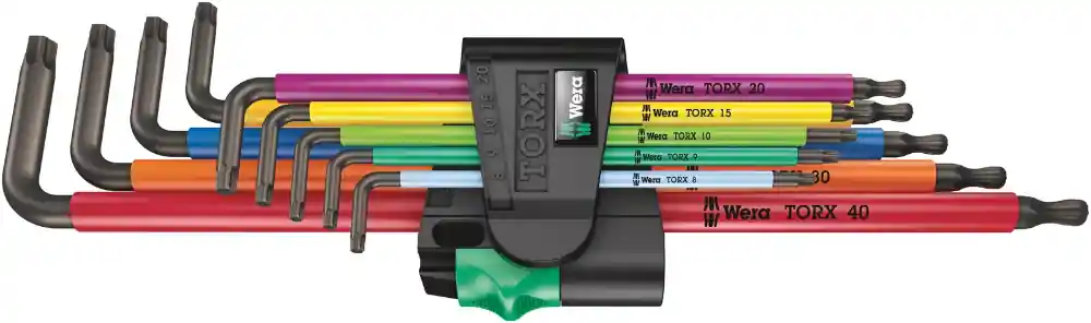 Wera torxsleutelset stiftsleutel haaks 967/9 TX XL Multicolour 1 TX8-TX40 - 9 delig | Wees er snel bij