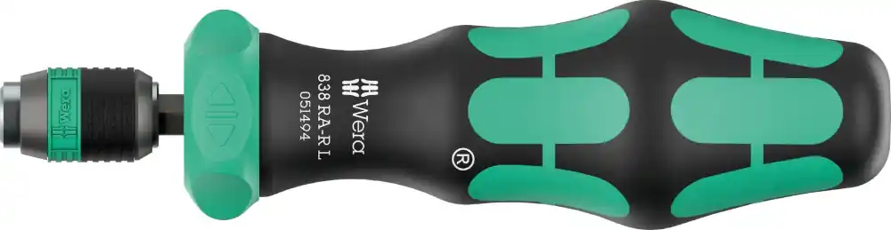 Wera 838 RA-R L bithouder met ratelfunctie 1/4" | Net binnen