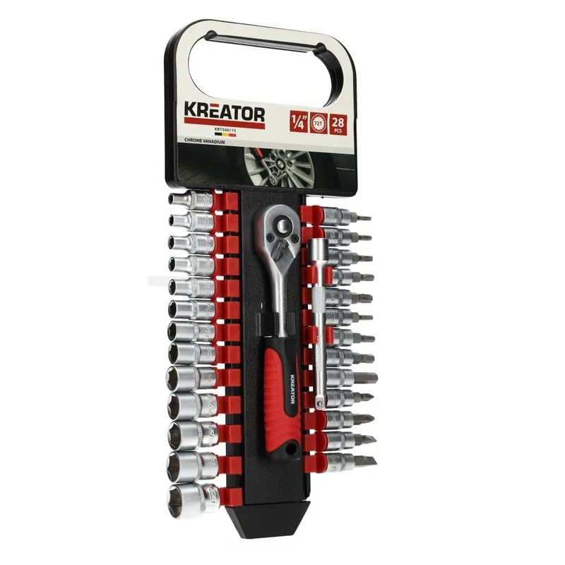 Vanaf nu beschikbaar - Kreator dopsleutelset 1/4" met houder 28-delig