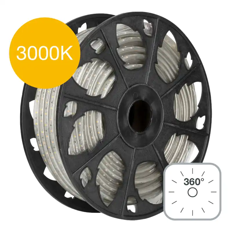Bailey RoBust LED rope 360° 5W/m 400lm/m 60LEDs/m 3000K IP65 - 25 meter op haspel | Zojuist toegevoegd
