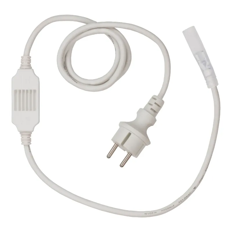 Nu beschikbaar - Bailey stroomkabel 2A 230V voor LED Rope 12x6mm - 1.50 meter