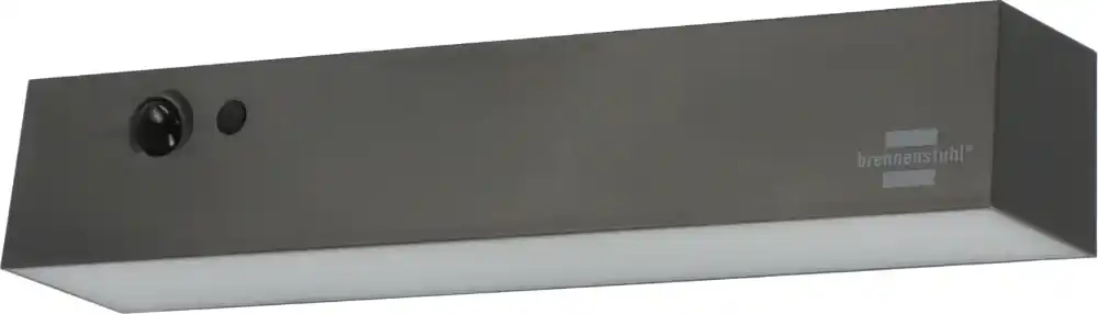 Bestelbaar | BRENNENSTUHL LED solar buitenlamp met sensor en bewegingsmelder 1000lm koel wit 4000K IP54 - grijs
