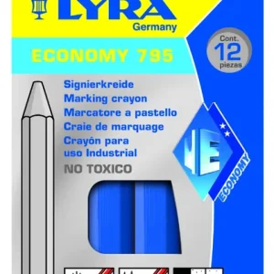 Extra korting - Lyra merkkrijt blauwe set van 12 stuks