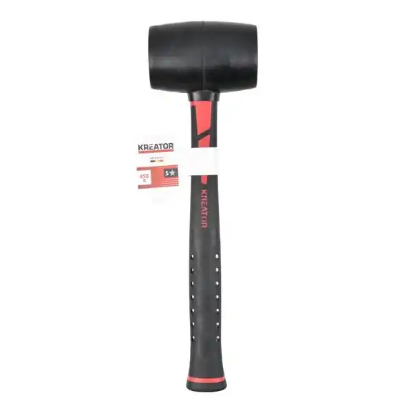 Veel gekozen | Kreator zwart rubber hamer fiber steel 450 gram