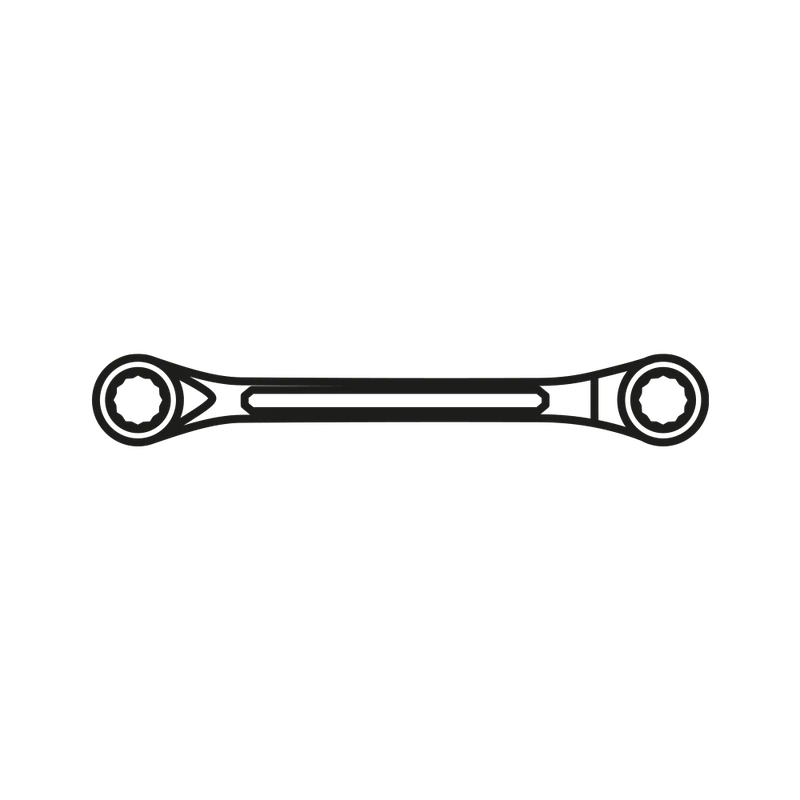 Matador ringsleutelset diep gebogen 6x7-22x22mm in roltas opbergtas 8-delig | Premiumkwaliteit