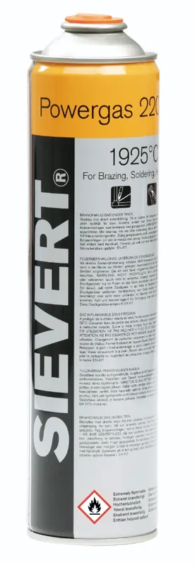 Sievert gaspatroon powergas EU 1925 graden - 600ml - Nieuw binnengekomen