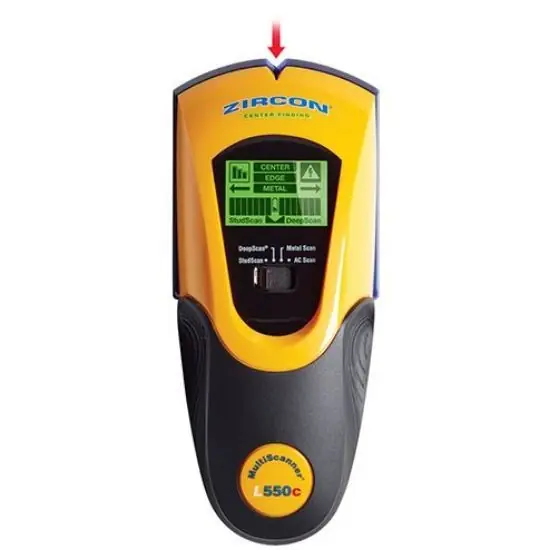 Zircon MultiScanner L550c OneStep multifunctionele leidingzoeker muurscanner met geavanceerd ColorTrip display | Veel gevraagd